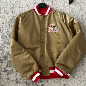 Vintage 49ers starter jacket varsity jacket in gold